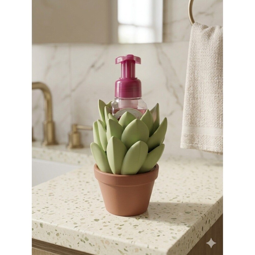 3d Printed Succulent Foaming Soap Holder Bath And Body Works No Empty Container